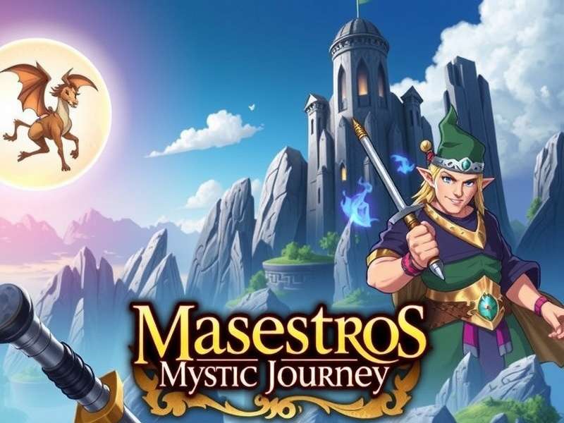 Maestros Mystic Journey Game Cover - Arjun 'Maestro' Patel standing in Uttarakhand valley with Himalayan mountains in background, traditional Kumaoni attire with mystical elements