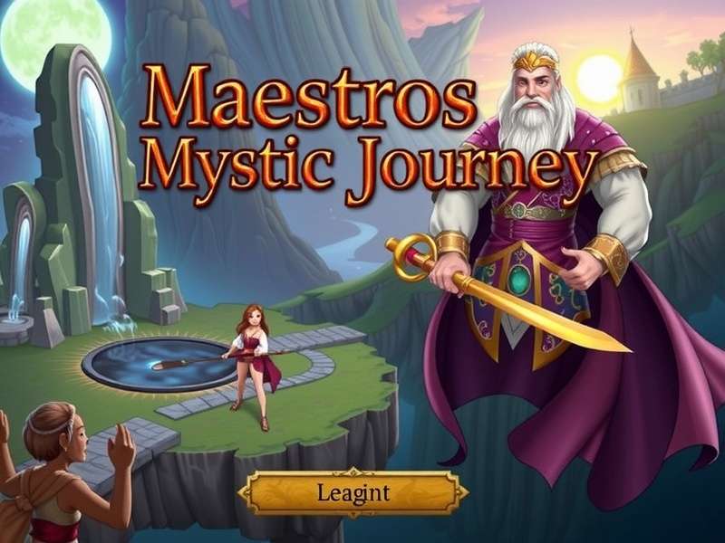 Maestros Mystic Journey Mythology Scene - Arjun receiving blessing from Lord Ganesha at a temple in Maharashtra, with modern Mumbai skyline visible in background